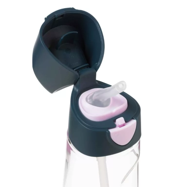 B.Box. Bidon tritanowy ze słomką, Indigo Rose. 450 ml - tantis.pl