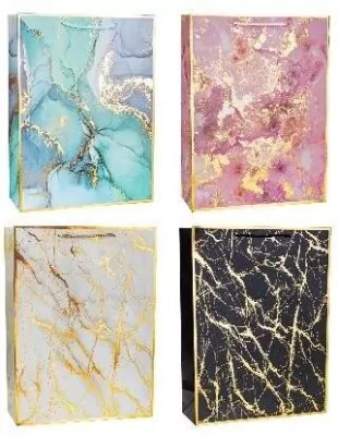 Torebka ozdobna Marmur 18x23x8cm mix ROZETTE