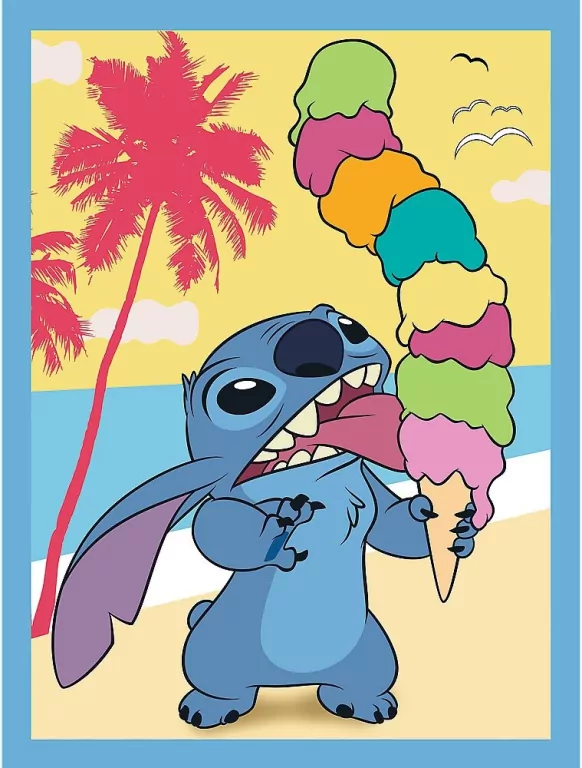 Trefl. Puzzle 2w1 + memos. Wesoły dzień Lilo&Stitch - tantis.pl