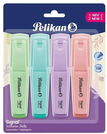 Pelikan. Zakreślacz signal pastel, 4 kolory - tantis.pl