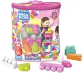 Mega Bloks. Klocki w torbie 80 el. Różowe - tantis.pl