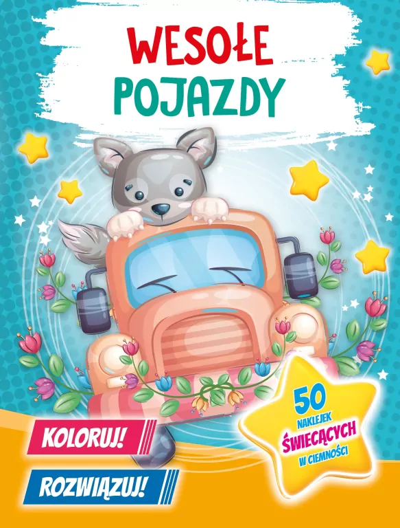 Koloruj! Rozwiązuj! 50 naklejek świecących - tantis.pl