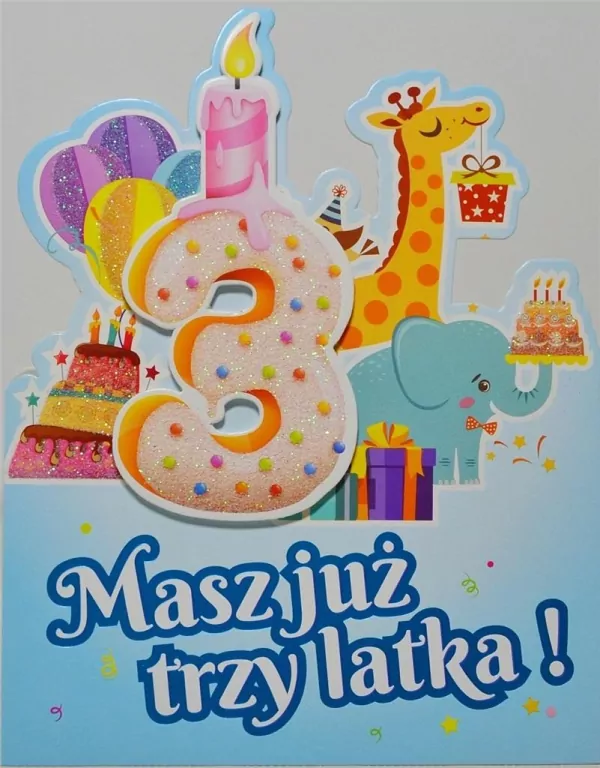 Karnet Urodziny 3 - tantis.pl