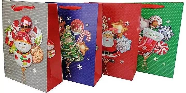 Torebka prezentowa świąteczna 32x26x10cm MIX - tantis.pl