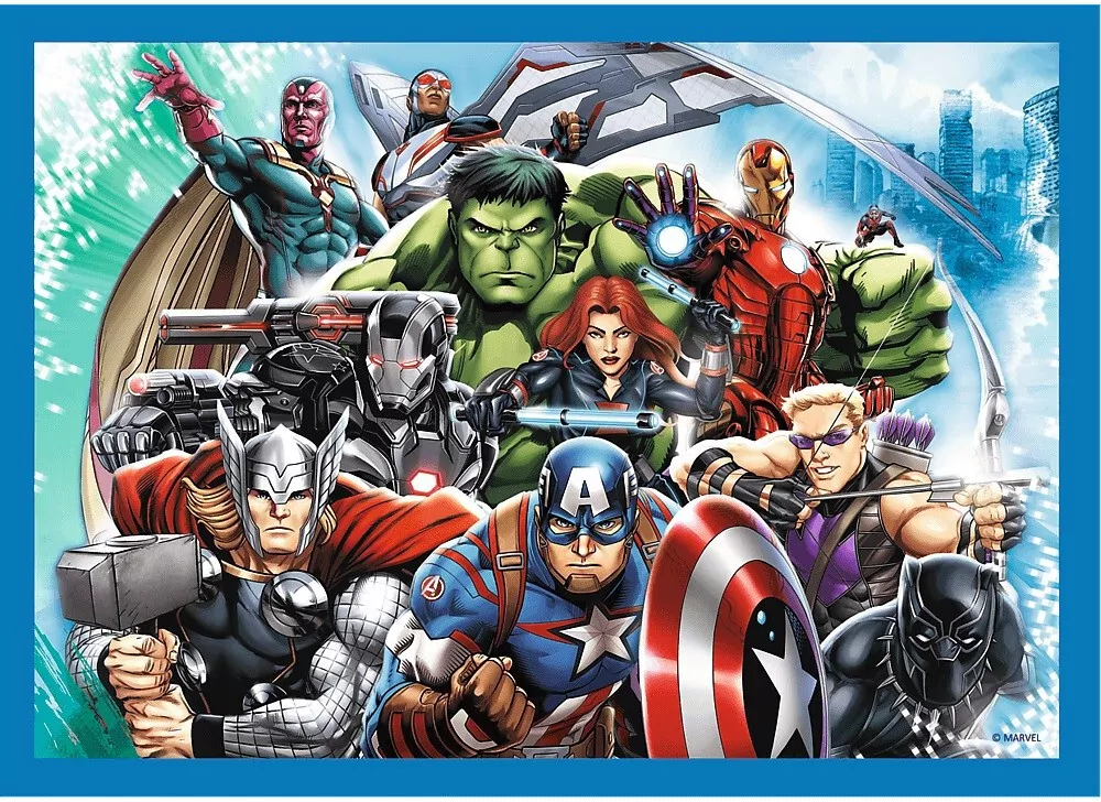 Puzzle 4w1. Odważni Avengersi TREFL 34386 - tantis.pl