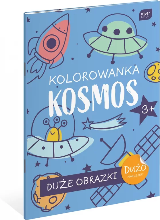 Kolorowanka A4/16K z naklejkami kosmos,księżniczki - tantis.pl
