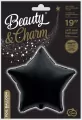 Balon foliowy B&C Gwiazda matowa, czarna 44cm - tantis.pl