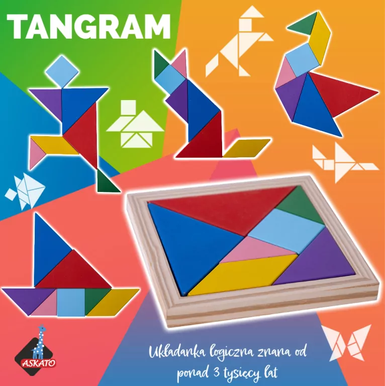 Układanka drewniana. Tangram - tantis.pl