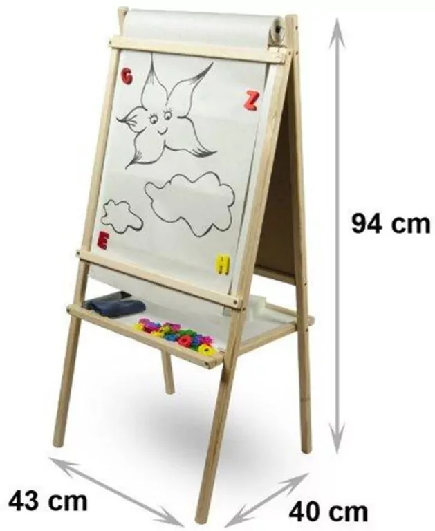 Tablica magnetyczna dwustronna drewniana - tantis.pl