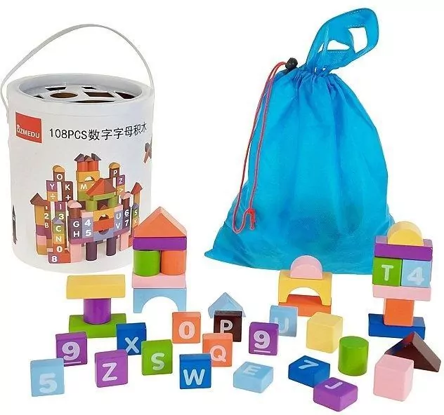 Klocki drewniane w tubie - tantis.pl