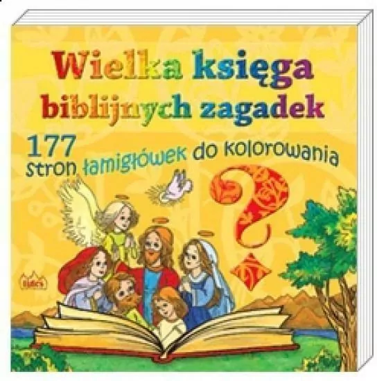 Wielka księga biblijnych zagadek. 177 stron łamigłówek do kolorowania - tantis.pl