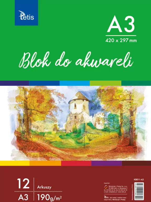 Blok do akwareli A3 12ark - tantis.pl