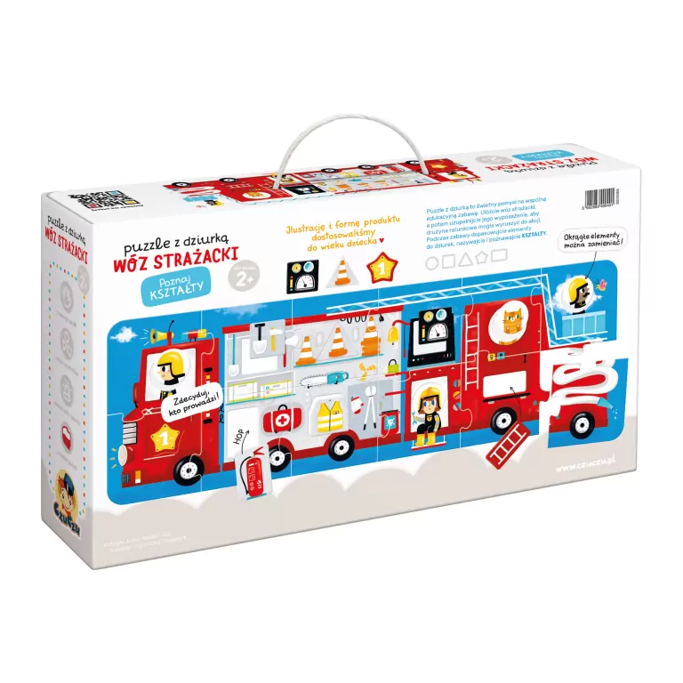 CzuCzu. Puzzle z dziurką. Wóz strażacki. 24 el. - tantis.pl