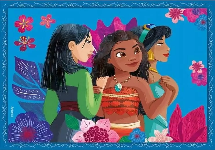 Clementoni. Puzzle 4w1. Super Kolor. Disney Princess - tantis.pl