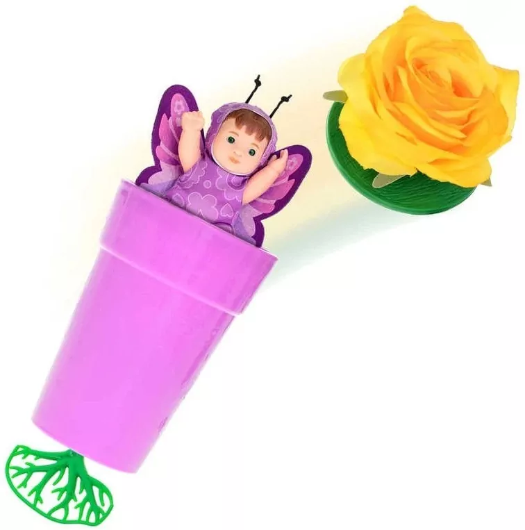 Lalka BabyBlooms z kwiatkiem i akcesoriami. Mix kolorów - tantis.pl