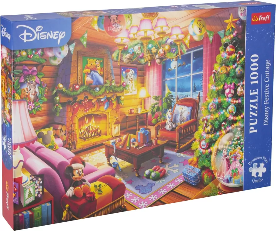 Puzzle 1000 Świąteczna chatka Disney TREFL - tantis.pl