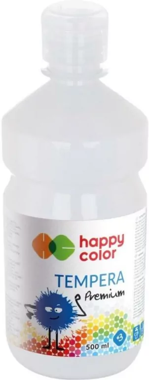 Farba tempera. Premium biała 500ml - tantis.pl