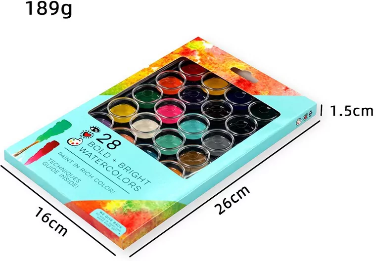 Farby akwarelowe - 28 intensywnych kolorów. STnux - tantis.pl