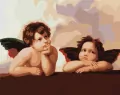 Malowanie po numerach: Urocze małe aniołki 40 x 50 - tantis.pl