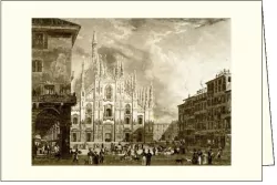 Karnet z kopertą. Milano Piazza del Duomo 2