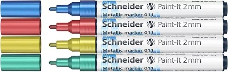 Marker akrylowy Schneider Paint-It Metallic 4 kolory - tantis.pl