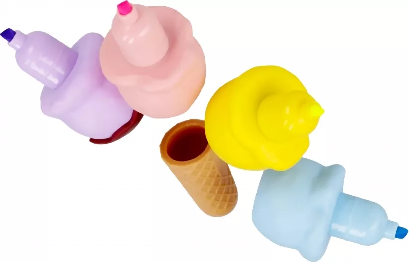 Zakreślacz mini. Ice cream. 4 kolory - tantis.pl
