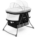 Składane łóżeczko-kołyska DreamyNest czarne - tantis.pl