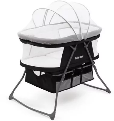 Składane łóżeczko-kołyska DreamyNest czarne