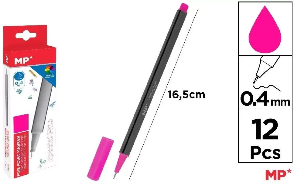Cienkopis 0.4mm fuksja - tantis.pl
