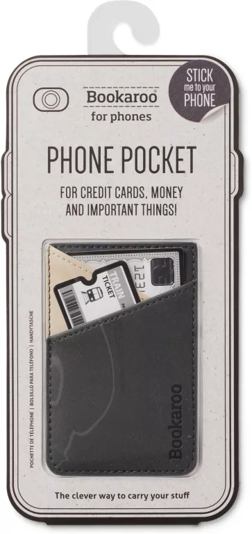 Bookaroo Phone pocket portfel na telefon grafitowy - tantis.pl