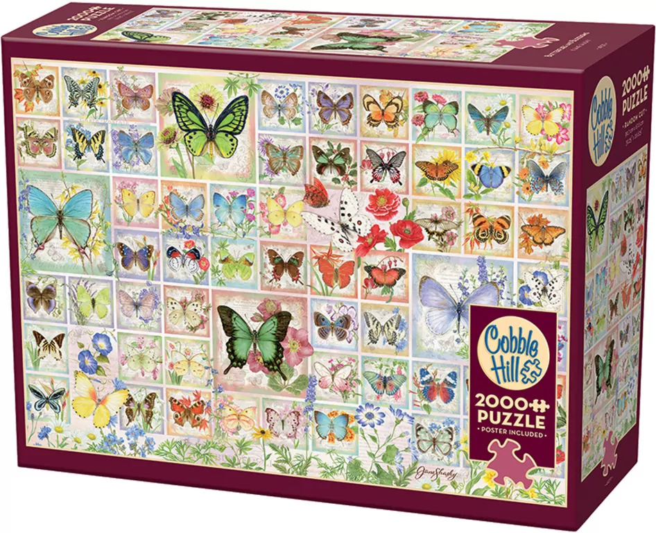 Puzzle 2000 Motyle i kwiaty - tantis.pl