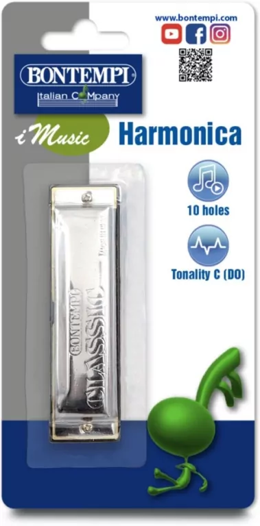 Bontempi. Harmonijka metalowa, 24 nuty - tantis.pl
