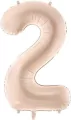 Balon foliowy cyfra 2 72cm c. beż - tantis.pl