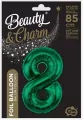 Balon foliowy B&C cyfra 8 zieleń butelkowa 85cm - tantis.pl