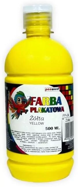 Farba plakatowa 500ml żółta - tantis.pl