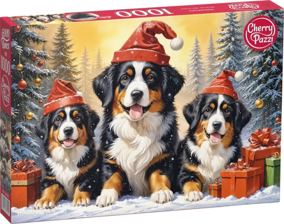 Puzzle 1000 CherryPazzi Holiday Puppies 31254 - tantis.pl