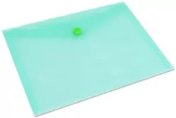 Teczka koperta A4 na zatrzask PP zielona