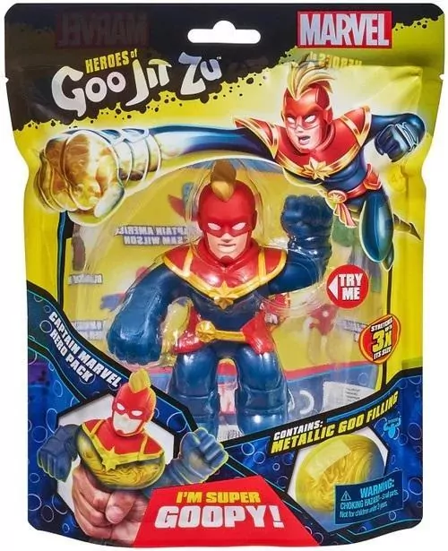 TM Toys. Figurka Goo Jit Zu Marvel Kapitan Marvel - tantis.pl