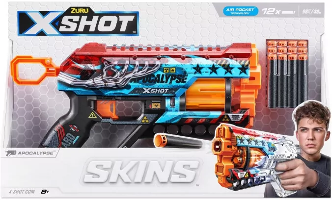 X-SHOT. Skins Griefer Apocalypse. Wyrzutnia, 12 strzałek - tantis.pl