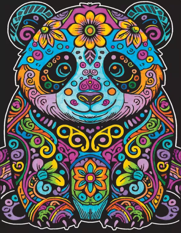 Kolorowanka welwetowa 47x35cm Panda - tantis.pl