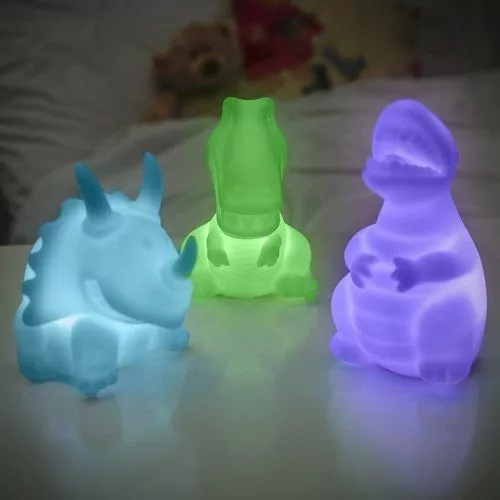 Lampki dinozaury zmieniające kolor 3szt - tantis.pl