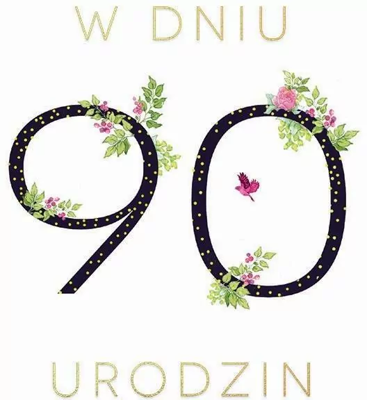 Karnet Swarovski kwadrat: Urodziny 90 - tantis.pl