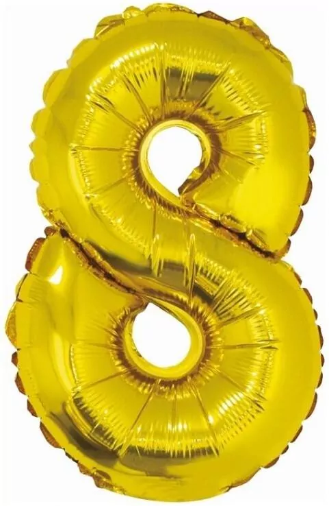Balon foliowy 8 złoty 35cm - tantis.pl
