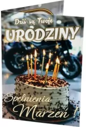 KARNET URODZINY B6 Z KOP NER A-058 FOL