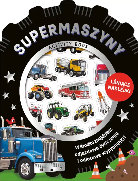 Wypukłe naklejki metaliczne. Supermaszyny - tantis.pl