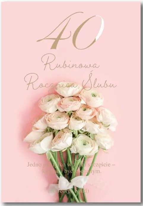 Kartka okolicznościowa. Rocznica ślubu 40 - tantis.pl