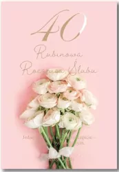 Kartka okolicznościowa. Rocznica ślubu 40