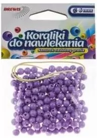 Koraliki do nawlekania fioletowe. 6mm 16g - tantis.pl