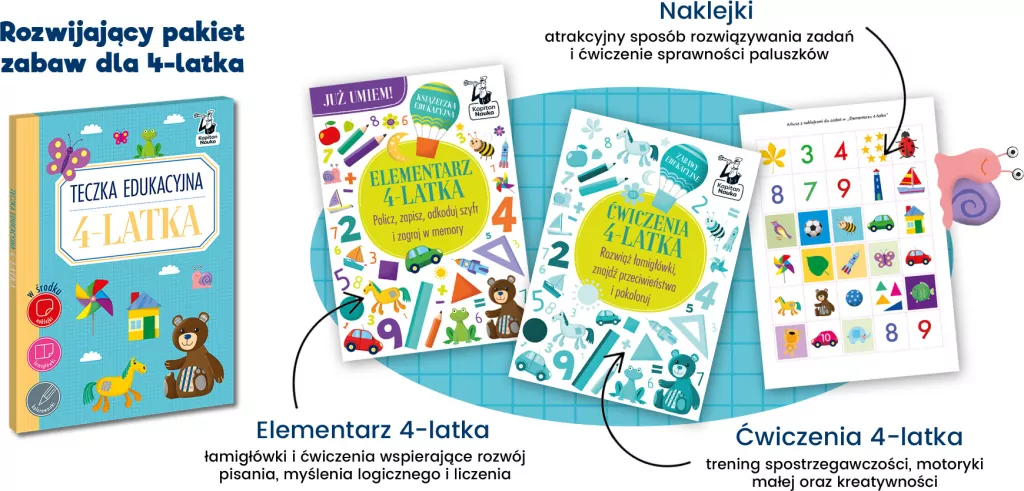 Teczka edukacyjna 4-latka. Kapitan Nauka - tantis.pl