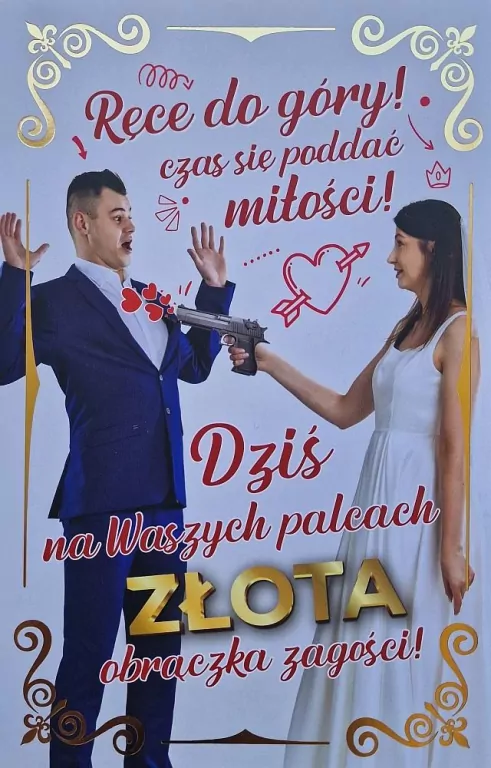 Karnet Ślub - Pistolet - tantis.pl